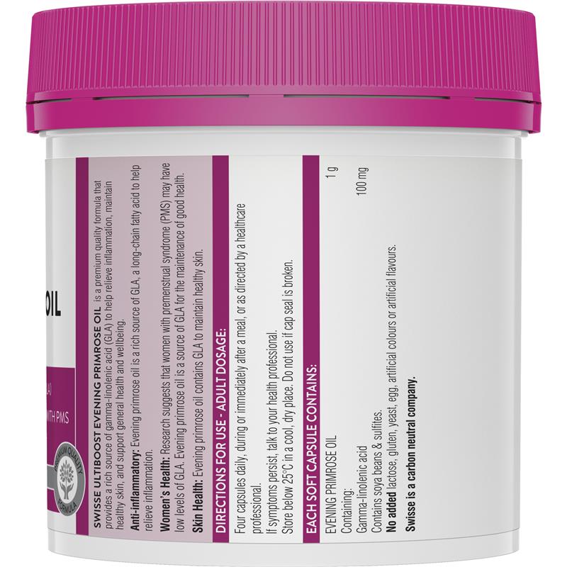 Swisse Ultiboost Evening Primrose Oil 200 Capsules - Cutprice Online