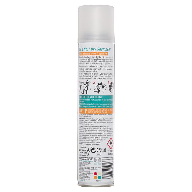 Batiste Bare Dry Shampoo 200ml - Cutprice Online