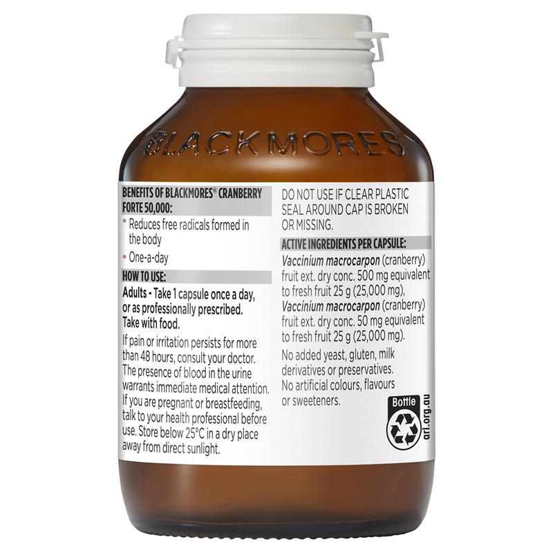 Blackmores Cranberry Forte 50,000mg 90 Capsules - Cutprice Online