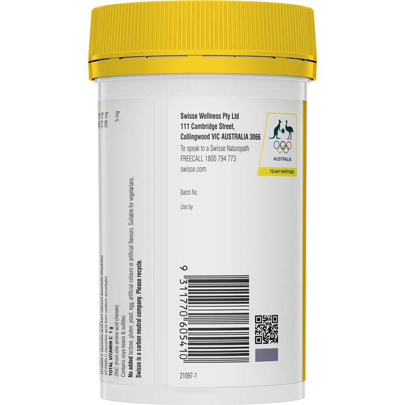Swisse Vitamin C + Zinc Powder Orange 150g - Cutprice Online