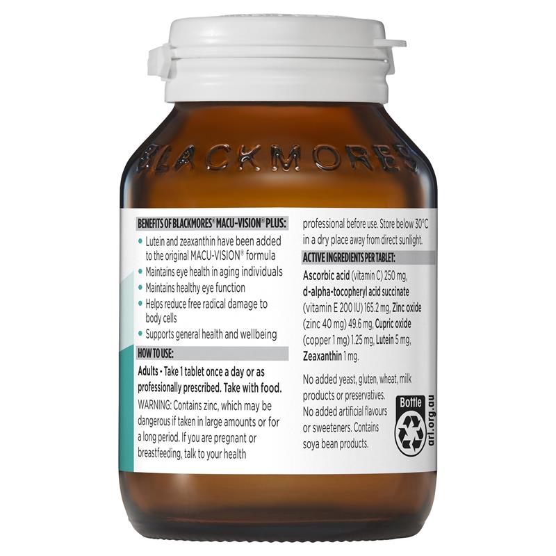 Blackmores Macu Vision Plus 120 Tablets - Cutprice Online