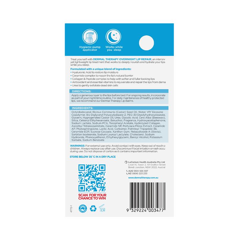 Dermal Therapy Overnight Lip Repair 10ml - Cutprice Online