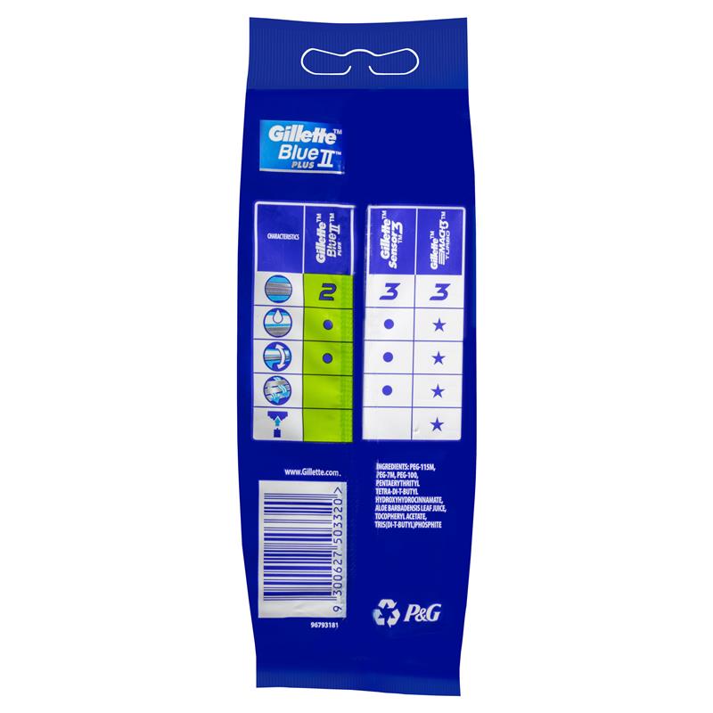 Gillette Blue II Disposable Shaving Razor 5 Pack - Cutprice Online
