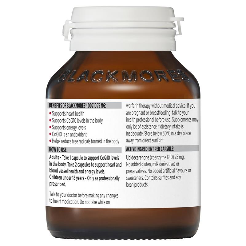 Blackmores COQ10 75mg 90 Capsules - Cutprice Online
