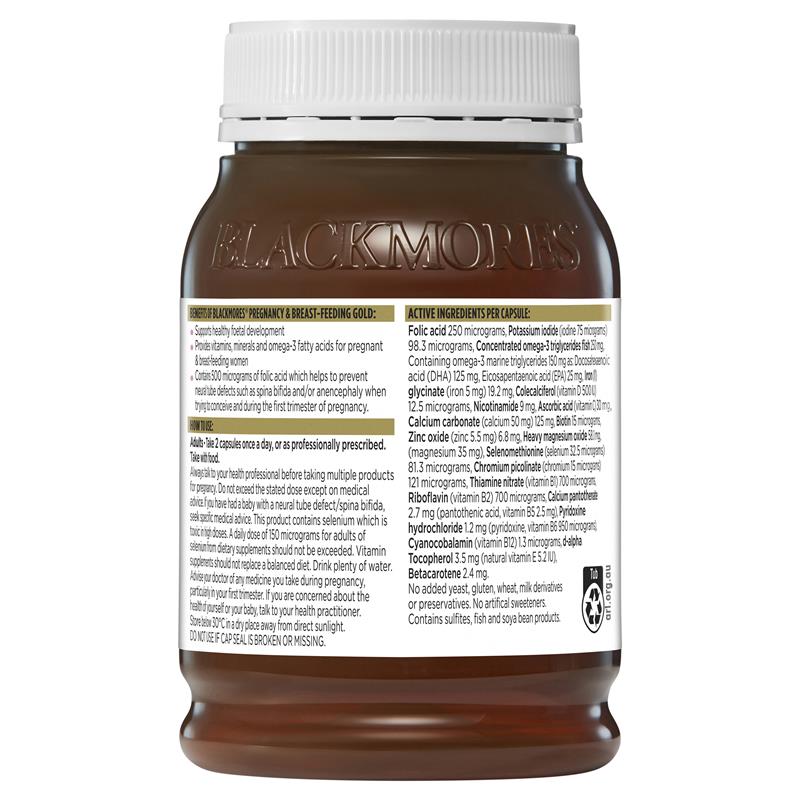Blackmores Pregnancy and Breastfeeding Gold 180 Capsules - Cutprice Online