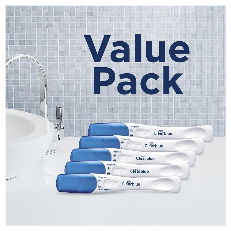 Clearblue Pregnancy Visual Test 5 Pack - Cutprice Online