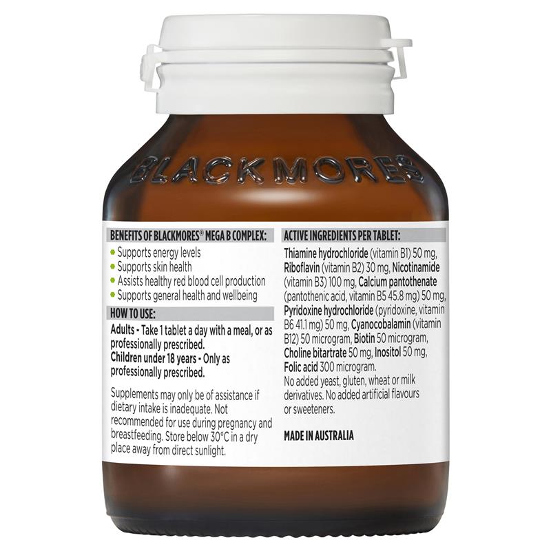 Blackmores Mega B Complex 75 Tablets - Cutprice Online