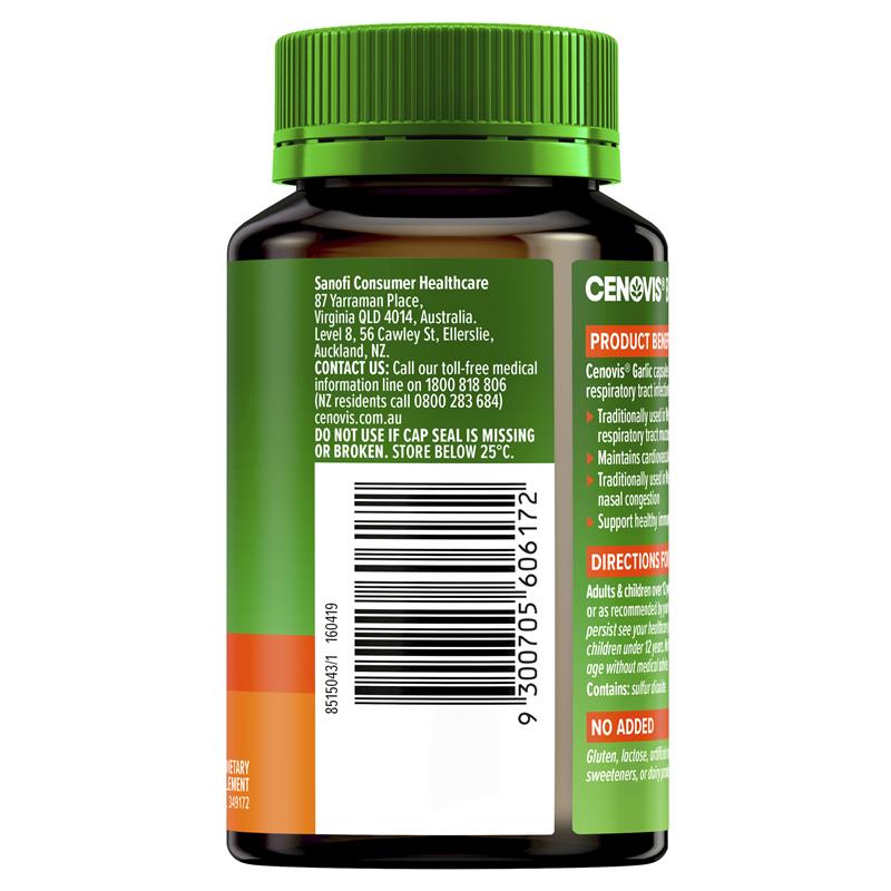 Cenovis Garlic - Immune Support - 100 Capsules - Cutprice Online