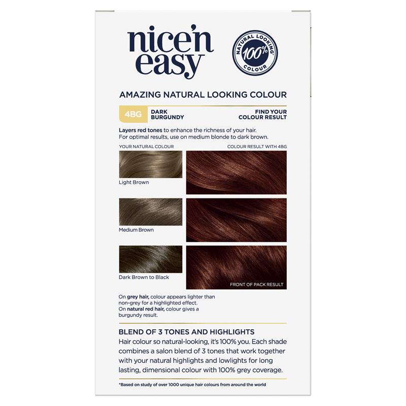 Clairol Nice n Easy 4BG Burgundy - Cutprice Online