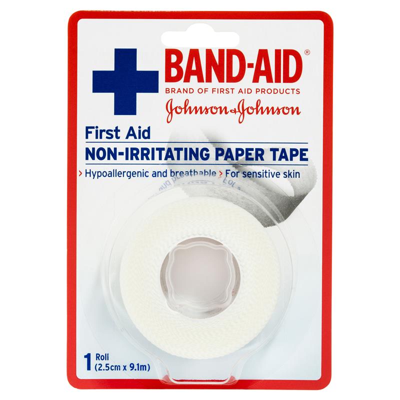 Band-aid First Aid Non-irritating Paper Tape 2.5cm X 9.1m 1 Pack - Cutprice Online
