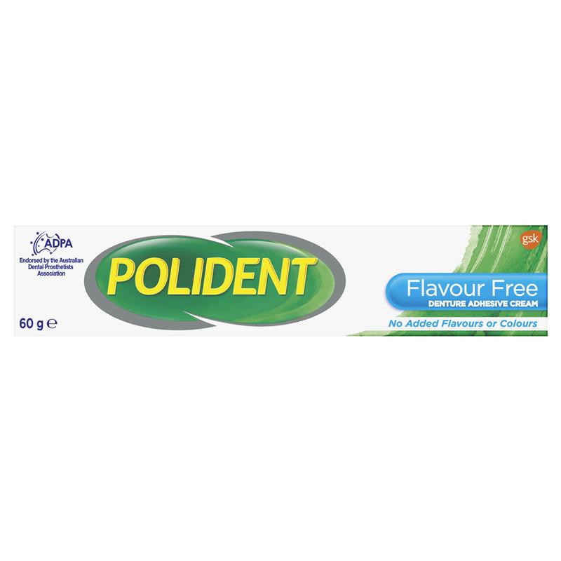 Polident Denture Adhesive Cream Flavour Free 60g - Cutprice Online