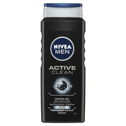 Nivea for Men Active Clean Shower Gel 500ml - Cutprice Online