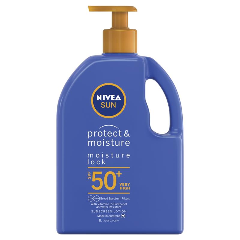 Nivea Sun SPF 50+ Protect & Moisture Lotion Pump 1L - Cutprice Online