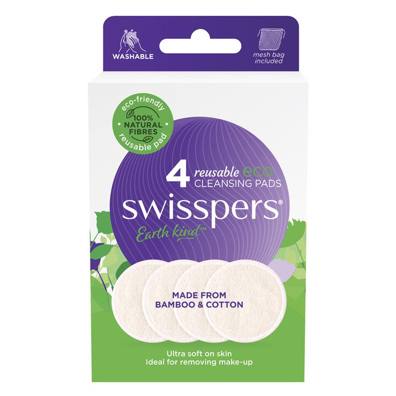 Swisspers Reusable Eco Cleansing Pads 4 Pack - Cutprice Online