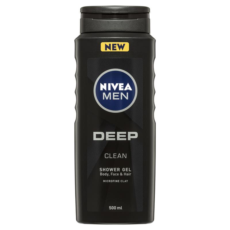 Nivea Men Deep Clean Shower Gel 500ml - Cutprice Online