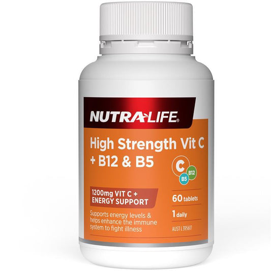 Nutra-Life High Strength Vit C + B12 & B5 60 - Cutprice Online