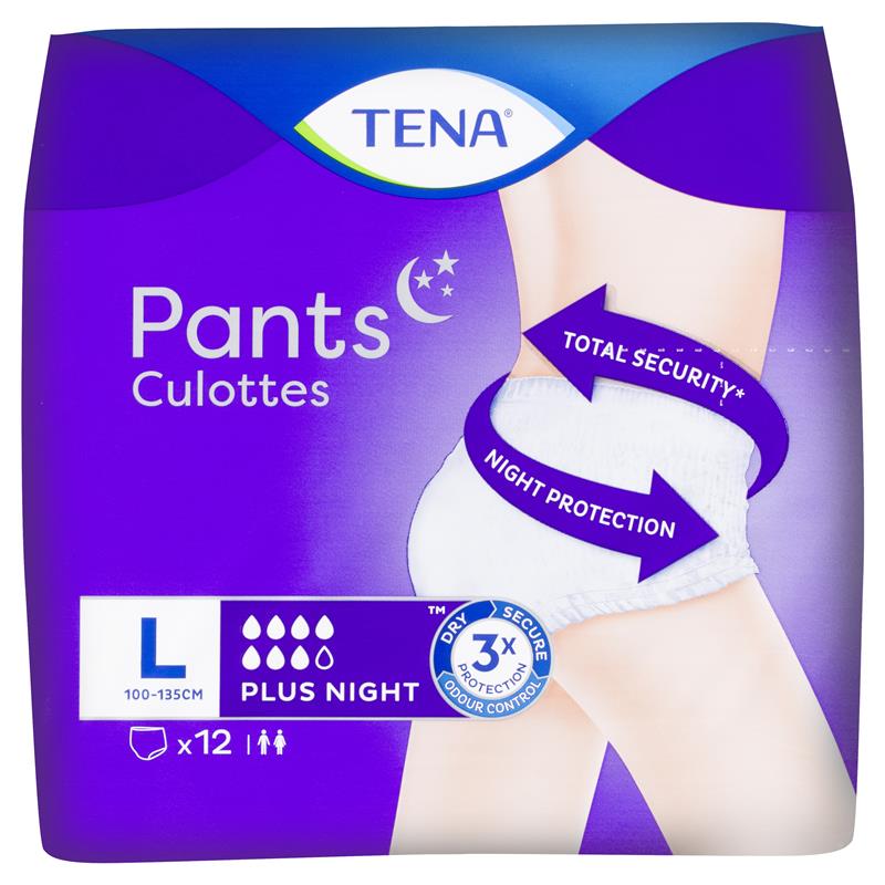 Tena Pants Plus Night Large 12PK - Cutprice Online