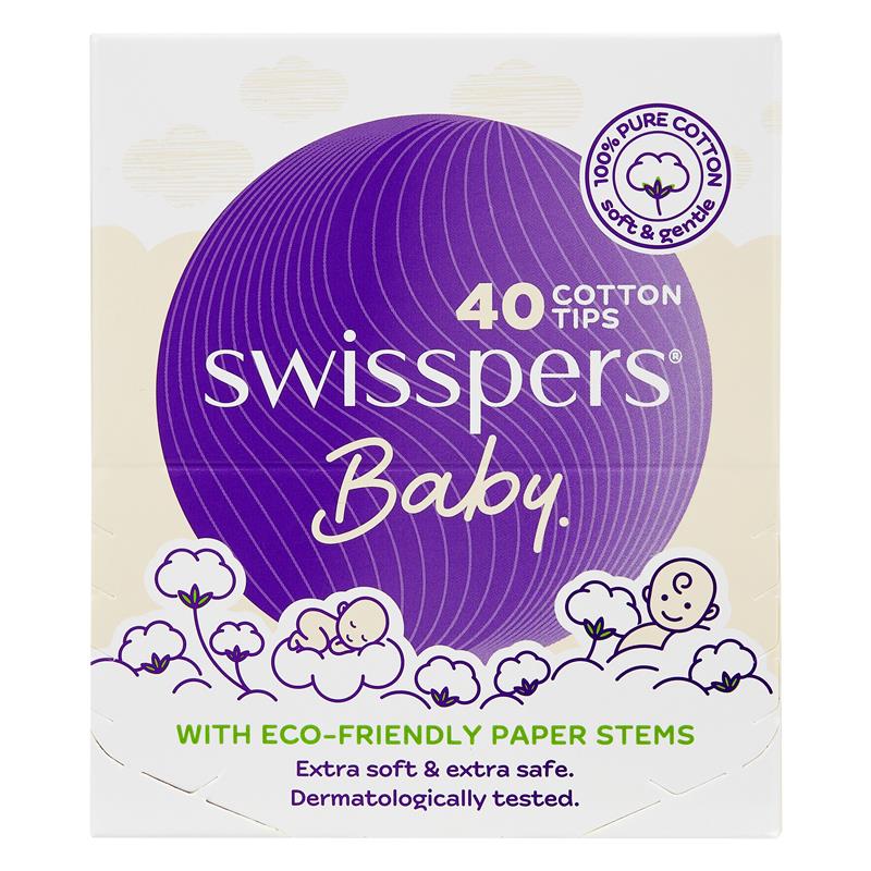 Swisspers Baby Cotton Tips Paper Stems 40 - Cutprice Online