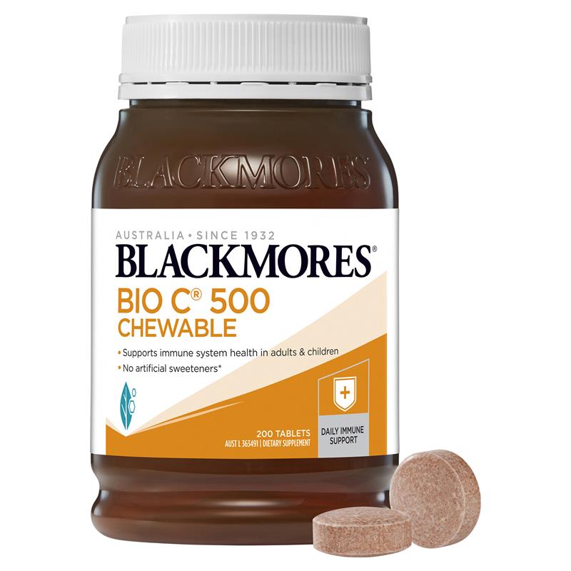 Blackmores Bio C Chewable 500mg 200 Tablets - Cutprice Online