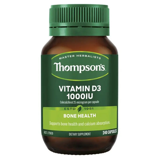 Thompson's Vitamin D3 1000IU 240 Capsules THOMPSON'S