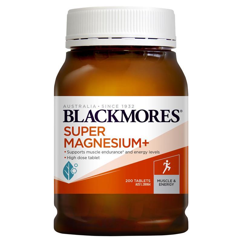 Blackmores Super Magnesium+ Muscle Health Vitamin 200 Tablets - Cutprice Online
