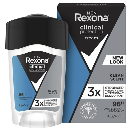 Rexona for Men Clinical Protection Antiperspirant Clean Scent 45ml - Cutprice Online