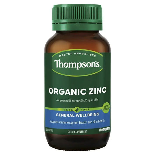 Thompson's Organic Zinc 180 Tablets THOMPSON'S