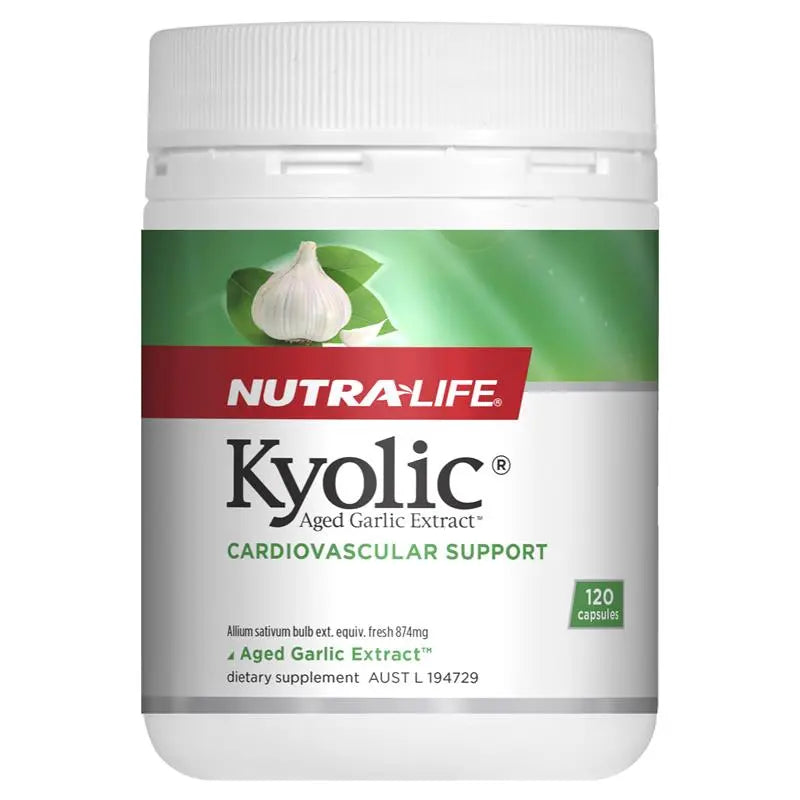 Nutra-Life Kyolic Aged Garlic Extract Heart & Cholesterol Formula 120 Capsules NUTRA-LIFE