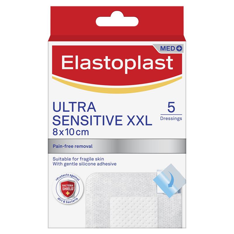 Elastoplast Ultra Sensitive Dressing XXL 8 x 10cm 5 Pack - Cutprice Online