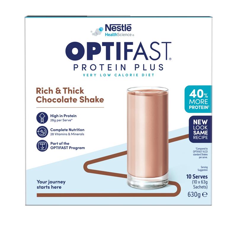 Optifast Protein Plus Shake Chocolate 63g x 10 Sachets - Cutprice Online