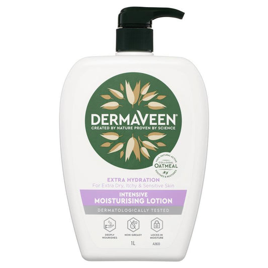 DermaVeen Extra Hydration Intensive Moisturising Lotion 1 Litre - Cutprice Online