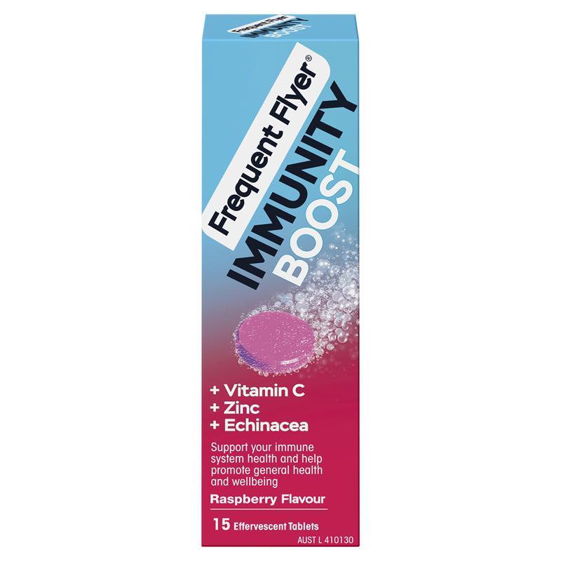 Frequent Flyer Immunity Boost Raspberry 15 Effervescent Tablets - Cutprice Online
