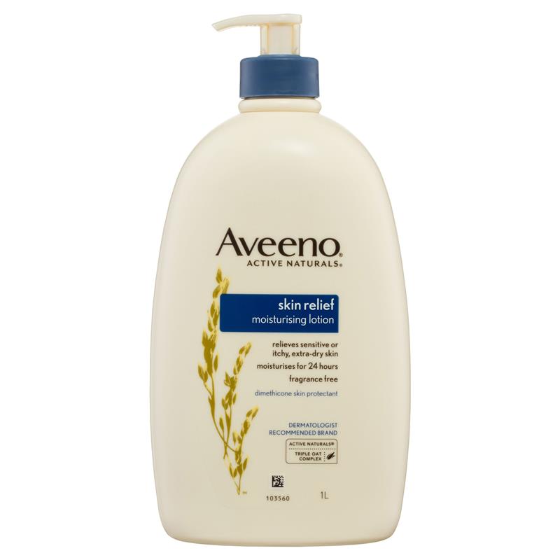 Aveeno Active Naturals Skin Relief Moisturising Lotion Fragrance Free 1 Litre - Cutprice Online