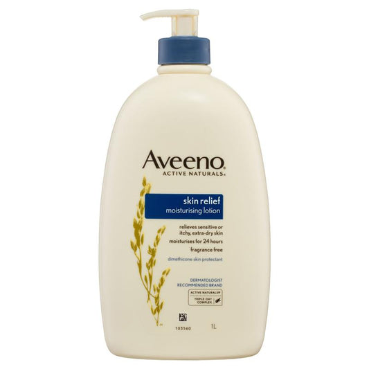 Aveeno Active Naturals Skin Relief Moisturising Lotion Fragrance Free 1 Litre - Cutprice Online