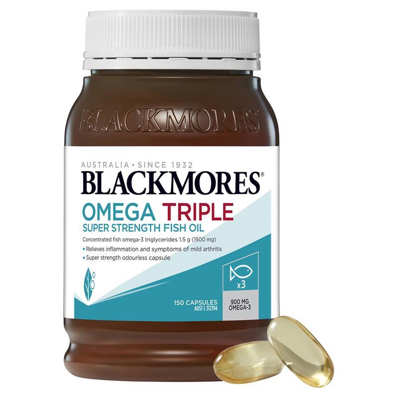 Blackmores Omega Triple Concentrated Fish Oil 150 Capsules - Cutprice Online
