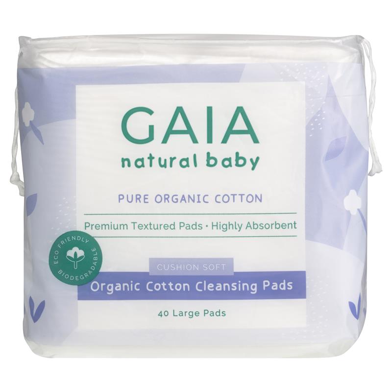 GAIA Natural Baby Organic Cotton Cleansing Pads 40PK - Cutprice Online