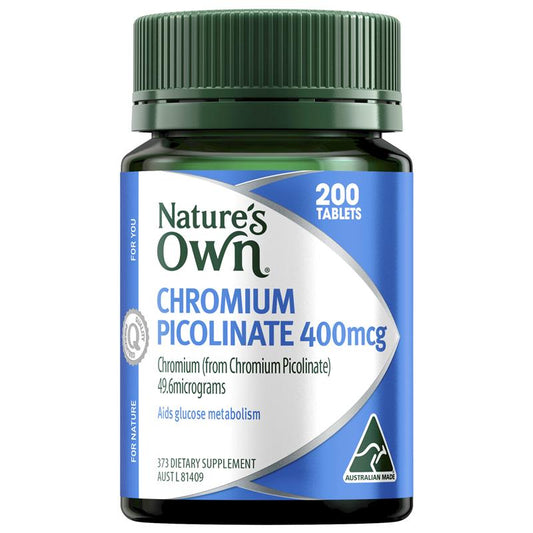 Nature’s Own Chromium Picolinate 400mcg 200 Tablets - Cutprice Online