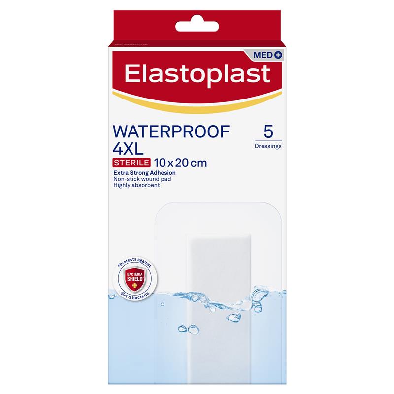 Elastoplast Waterproof Dressing 4XL 10cm x 20cm 5 Pack - Cutprice Online