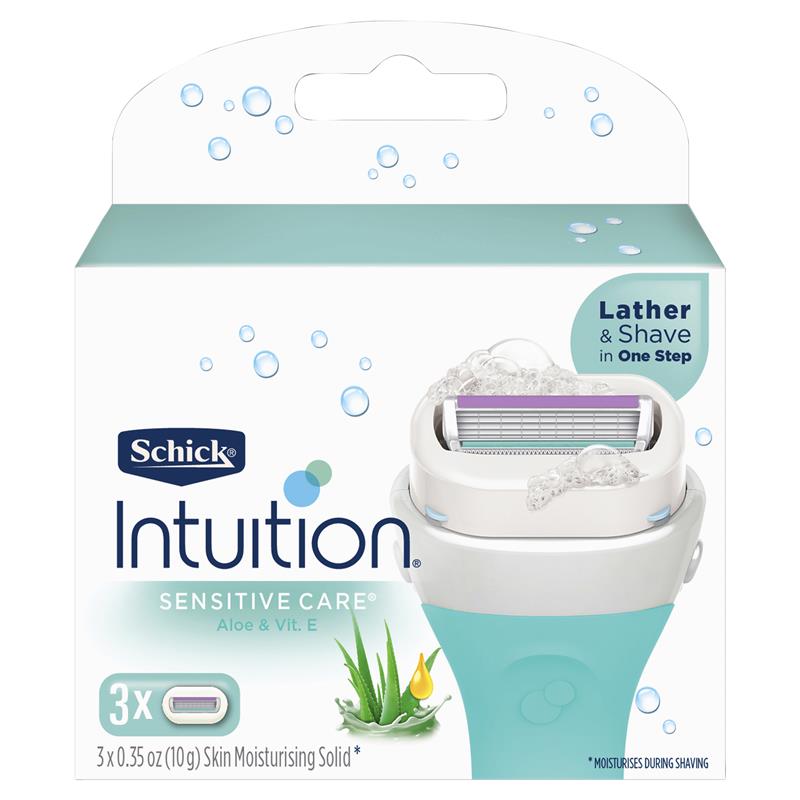 Schick Intuition Naturals Sensitive Care Cartridges 3pk - Cutprice Online