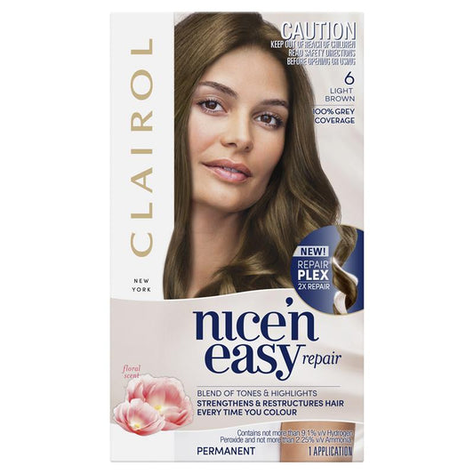 Clairol Nice N Easy Repair - 6 Light Brown Hair Colour - Cutprice Online