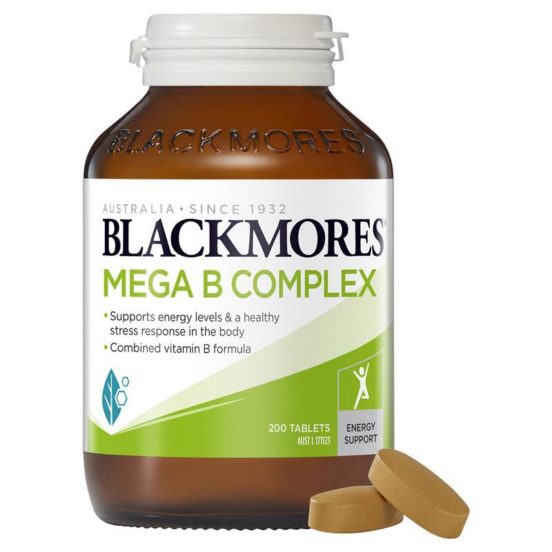 Blackmores Mega B Complex 200 Tablets - Cutprice Online
