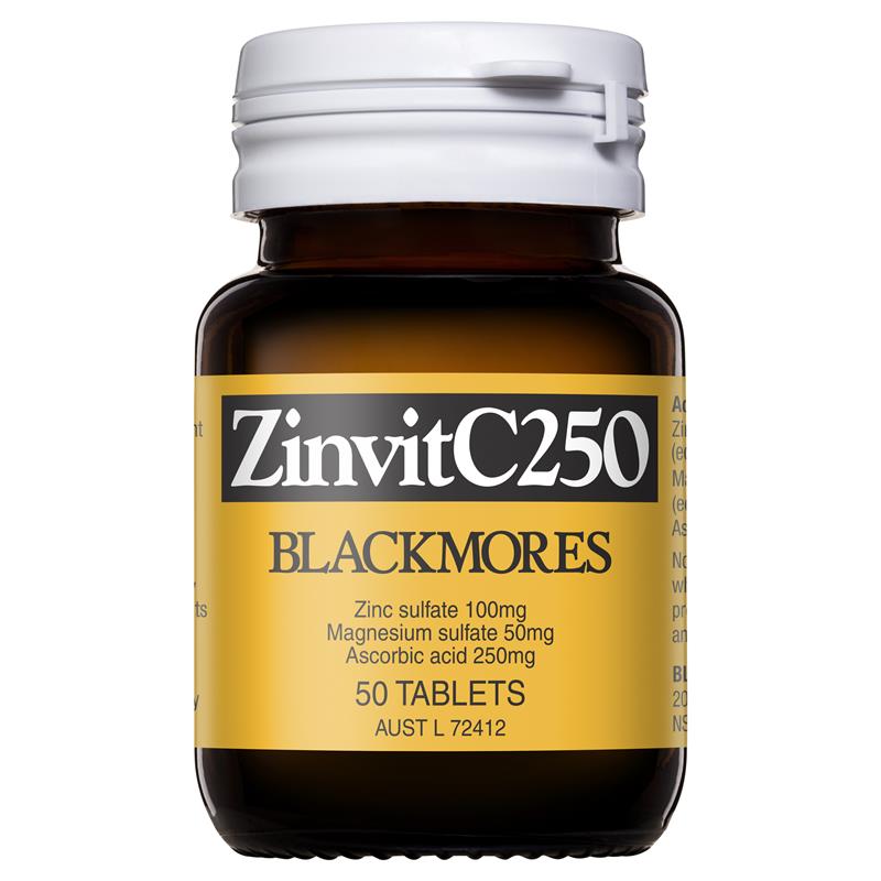 Blackmores Zinvit C 250mg 50 Tablets - Cutprice Online