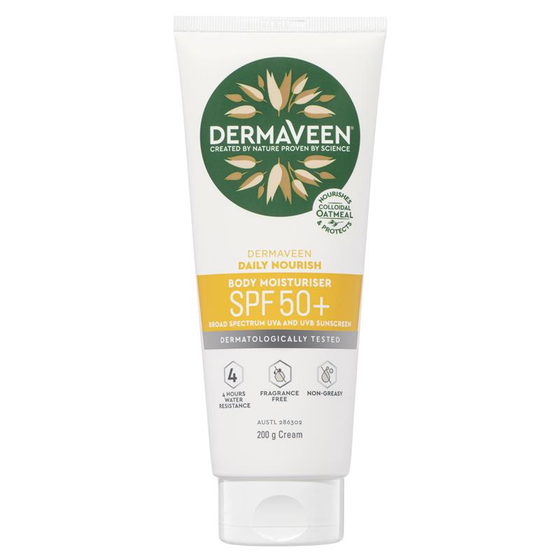 DermaVeen Daily Nourish Body Moisturiser SPF 50+ 200g - Cutprice Online
