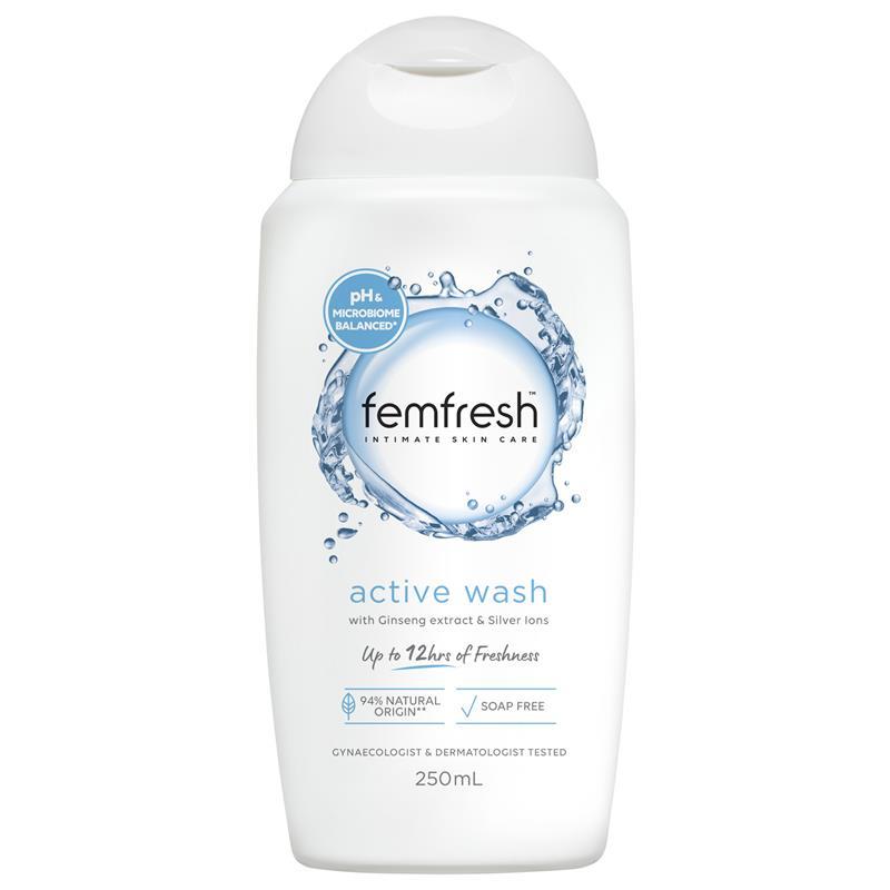 Femfresh Deodorising Active Wash with Ginseng Extract & Silver Ions 250mL - Cutprice Online