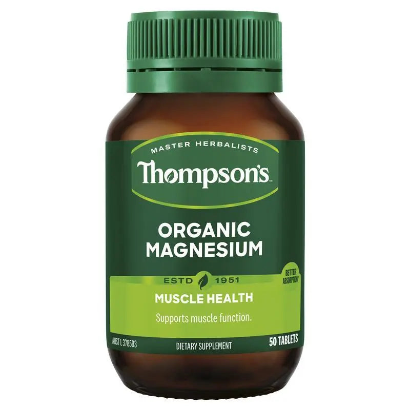 Thompson's Organic Magnesium 50 Tablets THOMPSON'S