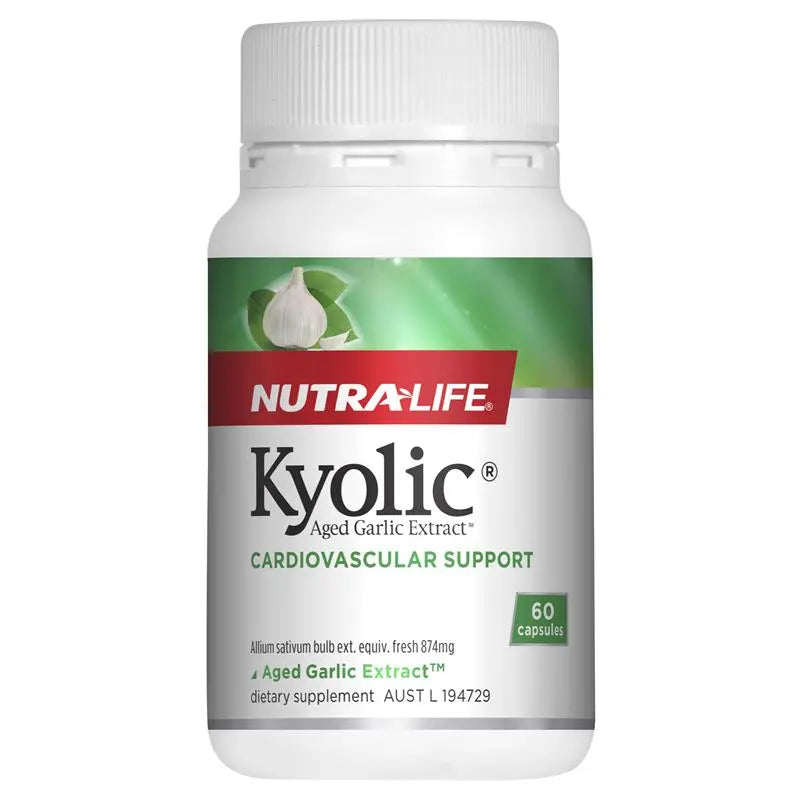 Nutra-Life Kyolic Aged Garlic Extract Heart & Cholesterol Formula 60 Capsules NUTRA-LIFE