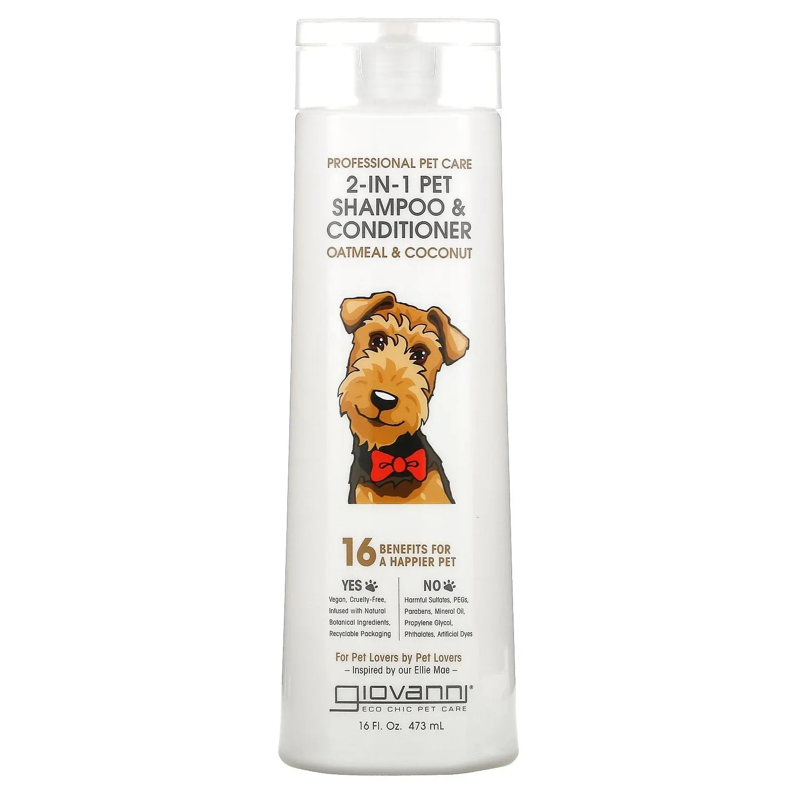 Giovanni 2-in-1 Pet Shampoo & Conditioner Professional Pet Care 473ml GIOVANNI