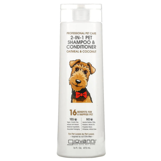 Giovanni 2-in-1 Pet Shampoo & Conditioner Professional Pet Care 473ml GIOVANNI