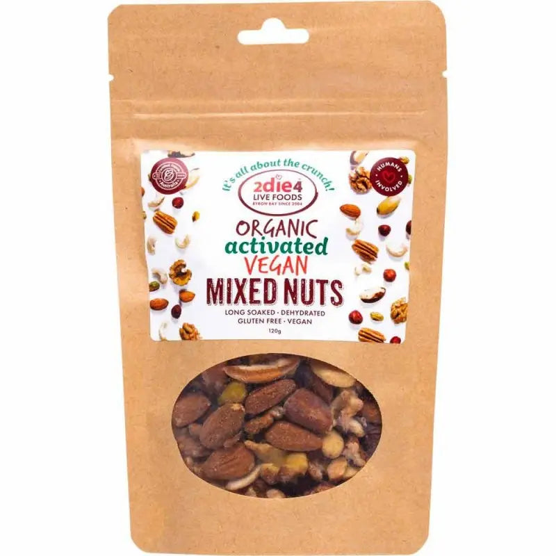 2die4 Live Foods Organic Activated Mixed Nuts Vegan 120g 2DIE4 LIVE FOODS