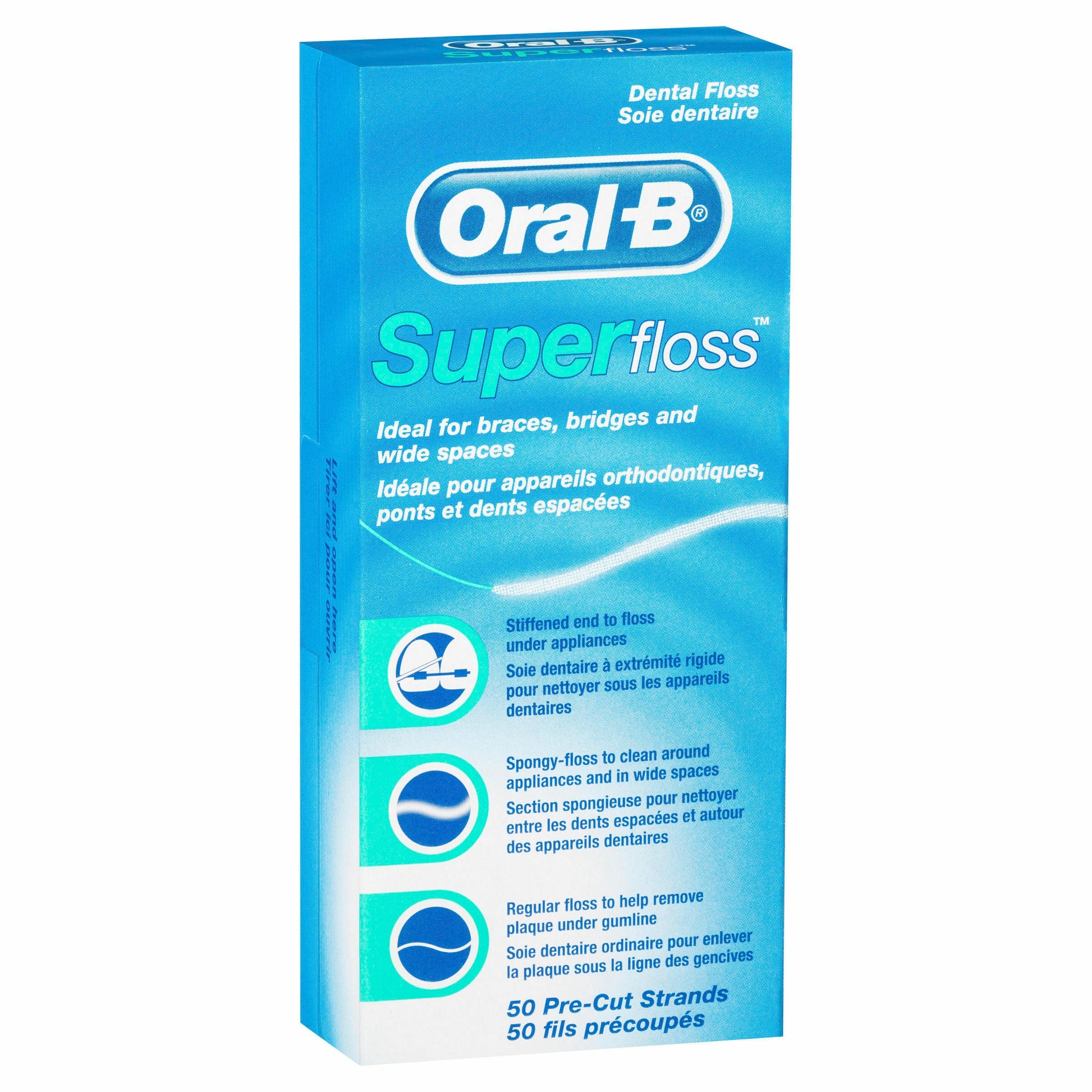 Oral B Superfloss Dental Floss Pre-Cut Strands 50 pack - Cutprice Online